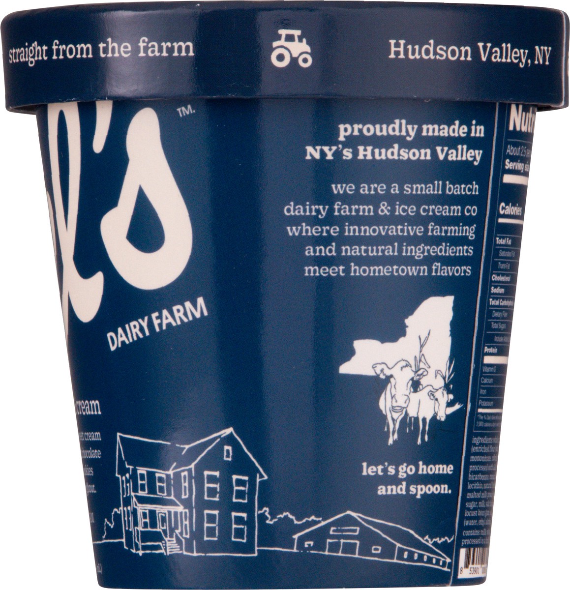 slide 3 of 14, Del's Cookies & Cream Ice Cream 14 oz, 1 ct