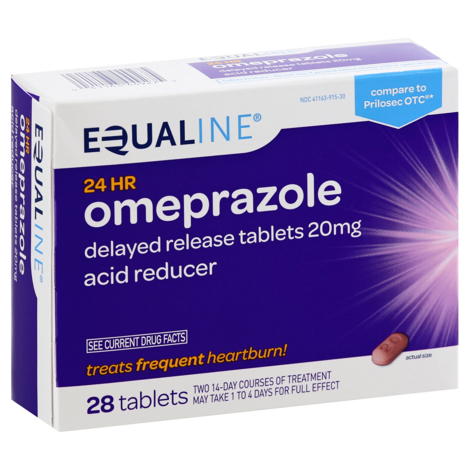 slide 1 of 1, Equaline Omeprazole Acid Reducer, 28 ct