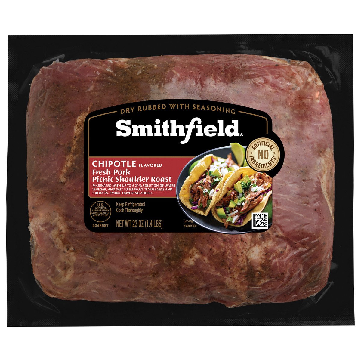 slide 7 of 7, Smithfield Chipotle Fresh Pork Picnic Shoulder Roast, 23 oz, 23 oz