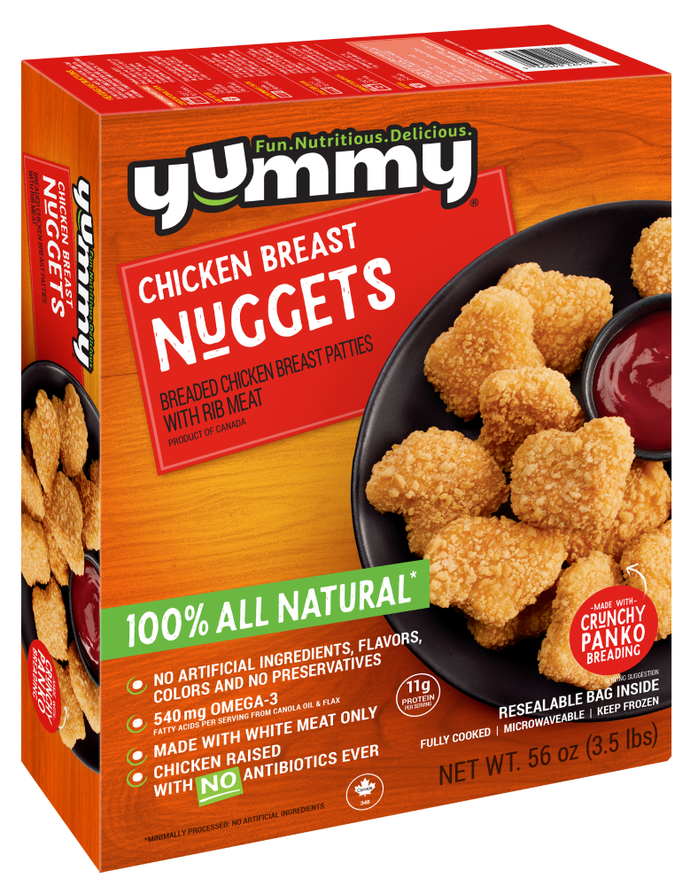 slide 2 of 2, Yummy All Natural Chicken Breast Nuggets, 3.5 lb