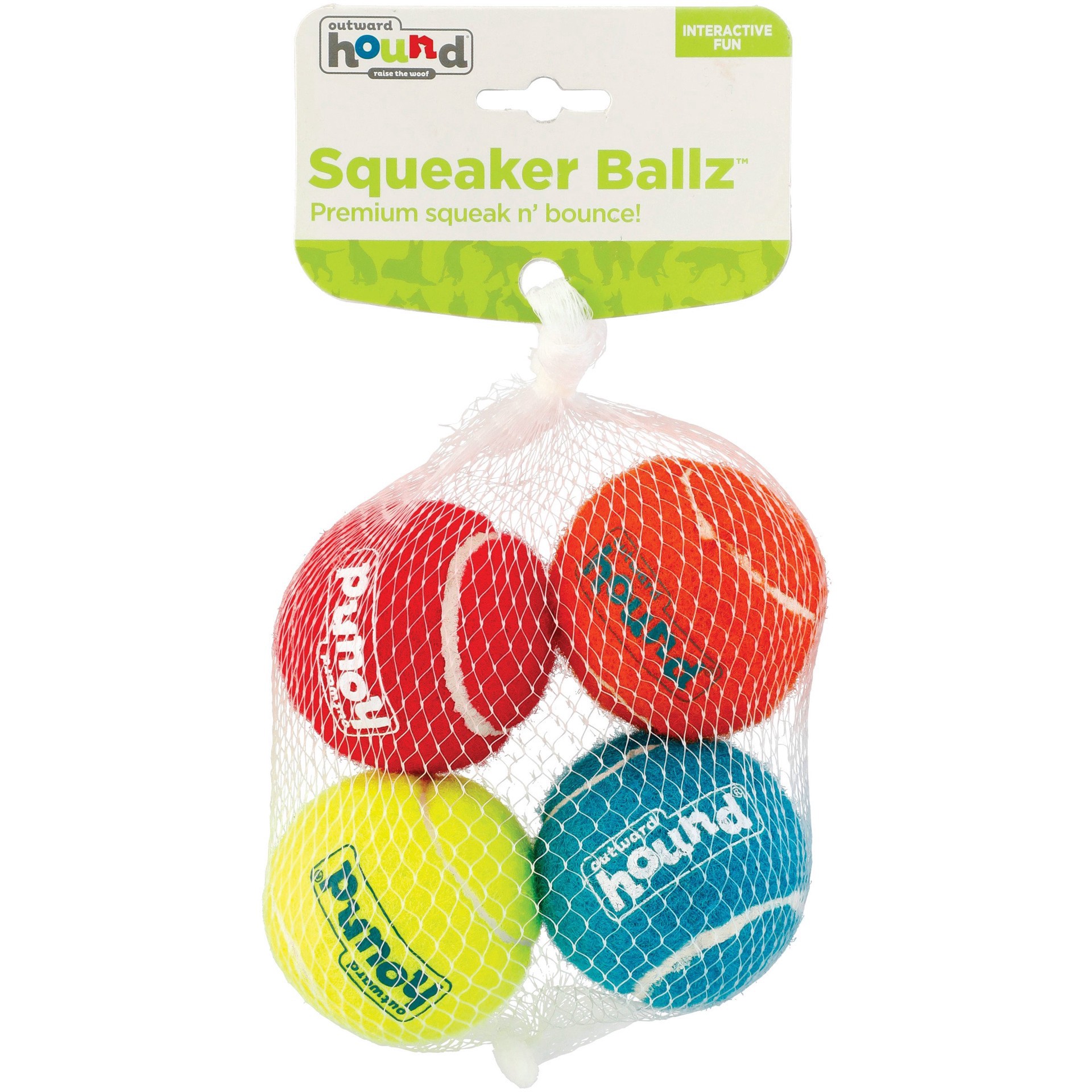 slide 1 of 1, Outward Hound Squeaker Ballz Dog Toys, 4 ct