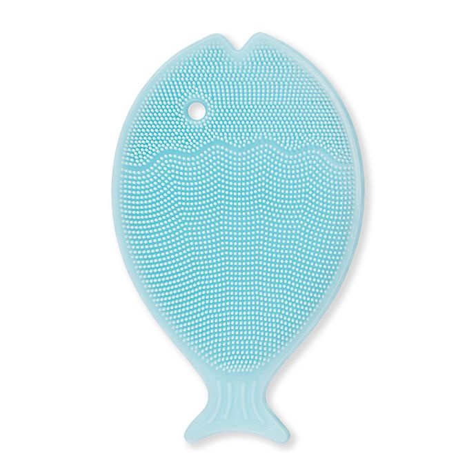 slide 1 of 8, Innobaby Fish Bath Scrub - Aqua, 1 ct