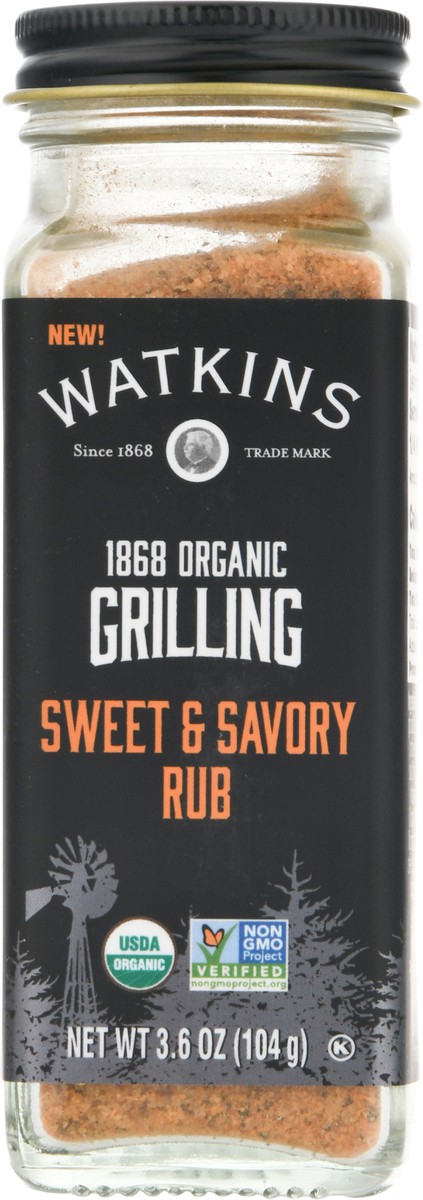 slide 8 of 9, Watkins Grill Seasoning Sweet Savory, 3.6 oz