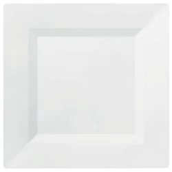 Kroger Elevated Elegance Heavyweight 9.5-Inch Square Plastic Plates - White