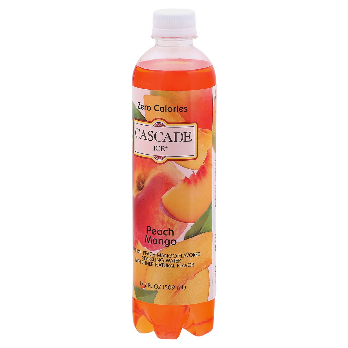 slide 4 of 9, Cascade Ice Peach Mango Sparkling Water 17.2 fl oz Bottle, 17 oz