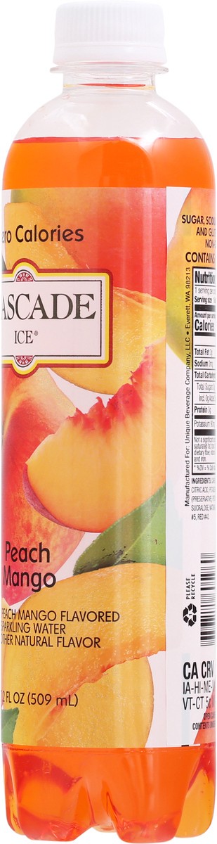 slide 2 of 9, Cascade Ice Peach Mango Sparkling Water 17.2 fl oz Bottle, 17 oz