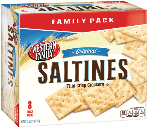 slide 1 of 1, Western Family Saltine Crackers, 32 oz