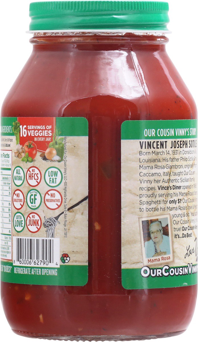 slide 5 of 9, Our Cousin Vinny's Red Grvy Pasta Sa, 32 oz
