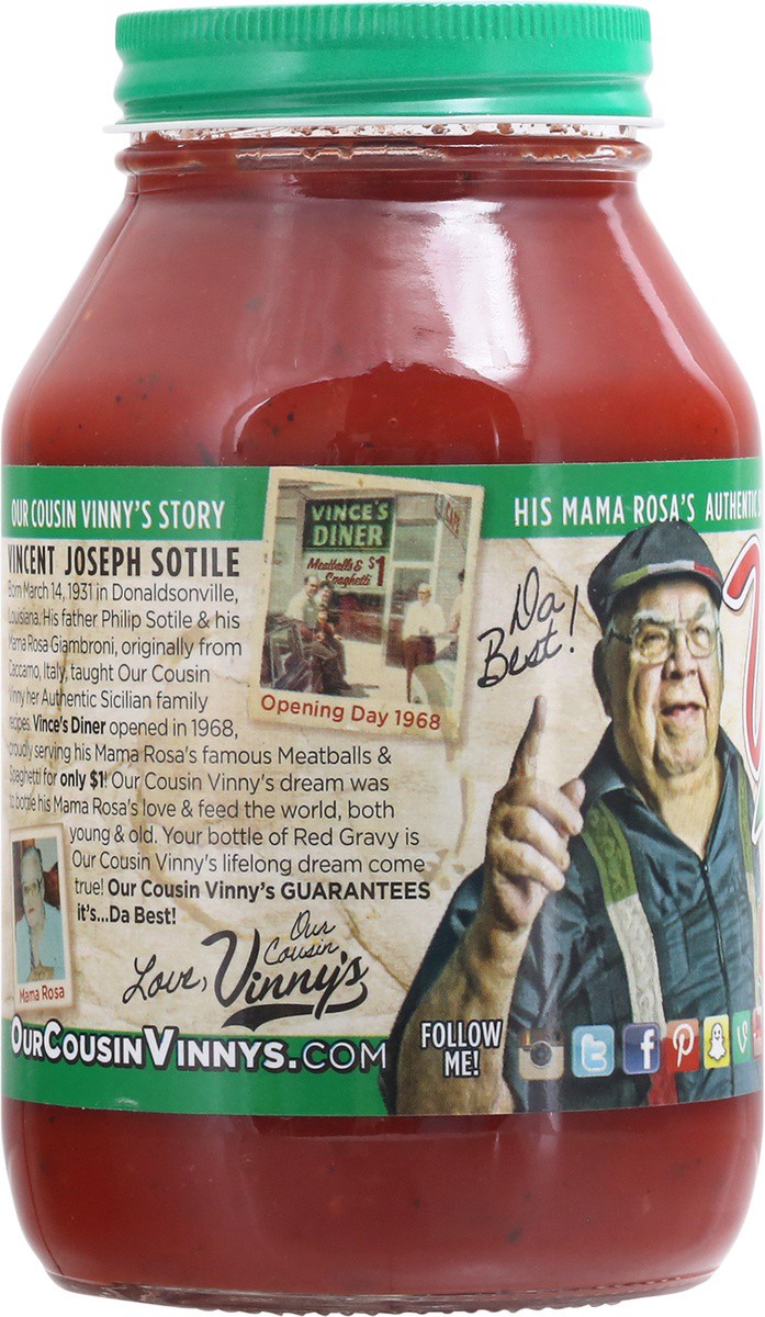 slide 2 of 9, Our Cousin Vinny's Red Grvy Pasta Sa, 32 oz