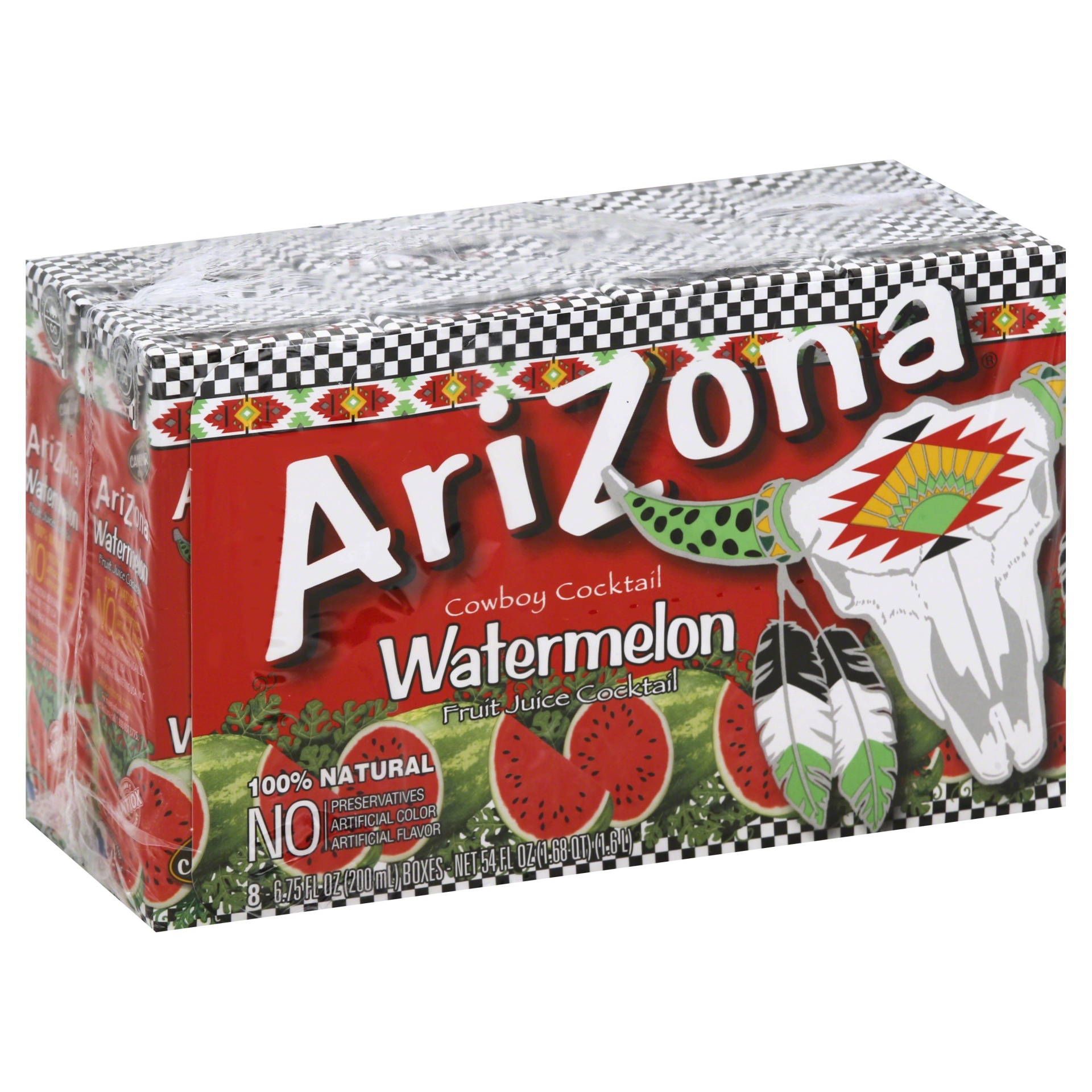 slide 1 of 4, AriZona Cowboy Cocktail Boxes Watermelon, 54 fl oz