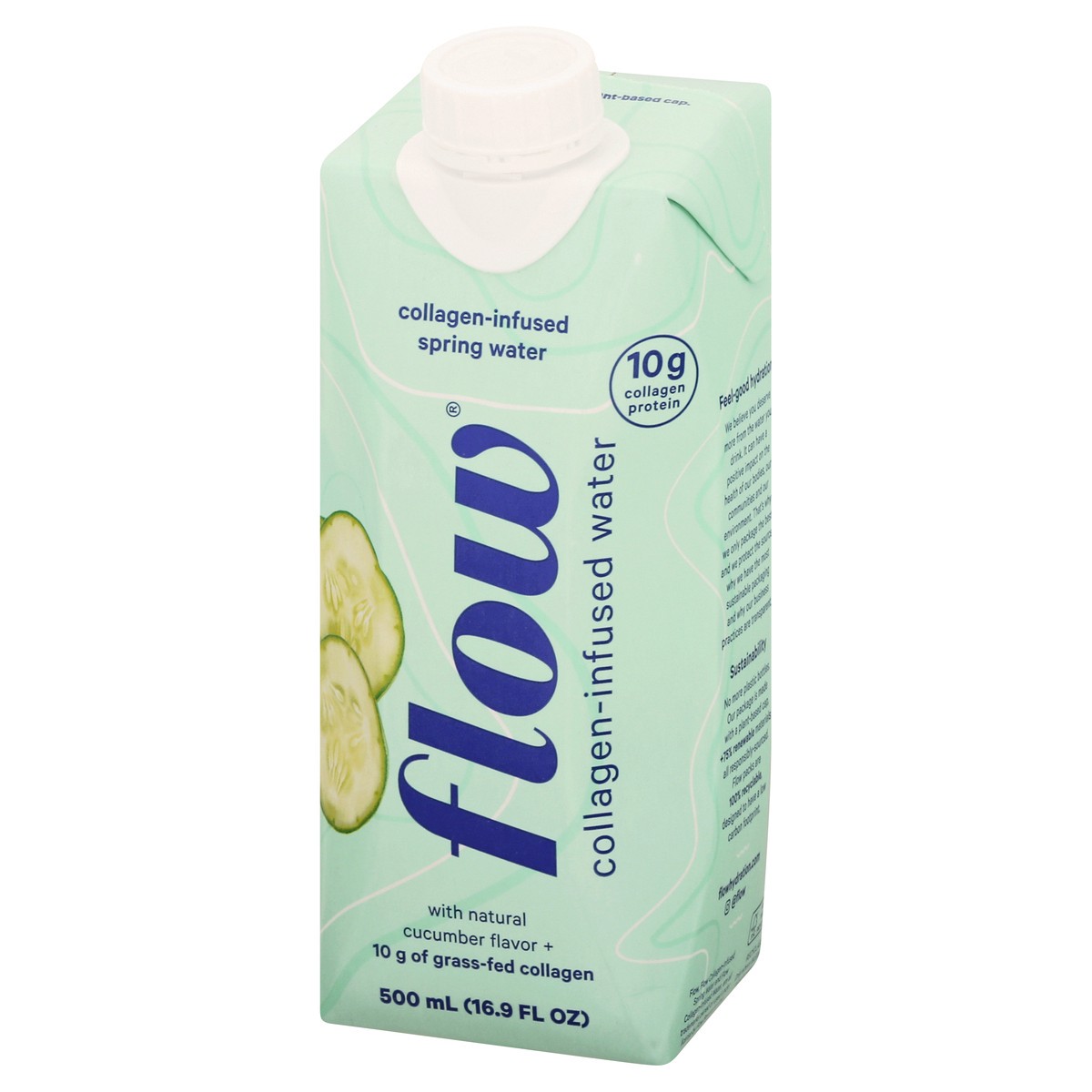 slide 7 of 13, Flow Collagen-Infused Cucumber Flavor Spring Water 500 ml, 16.9 oz