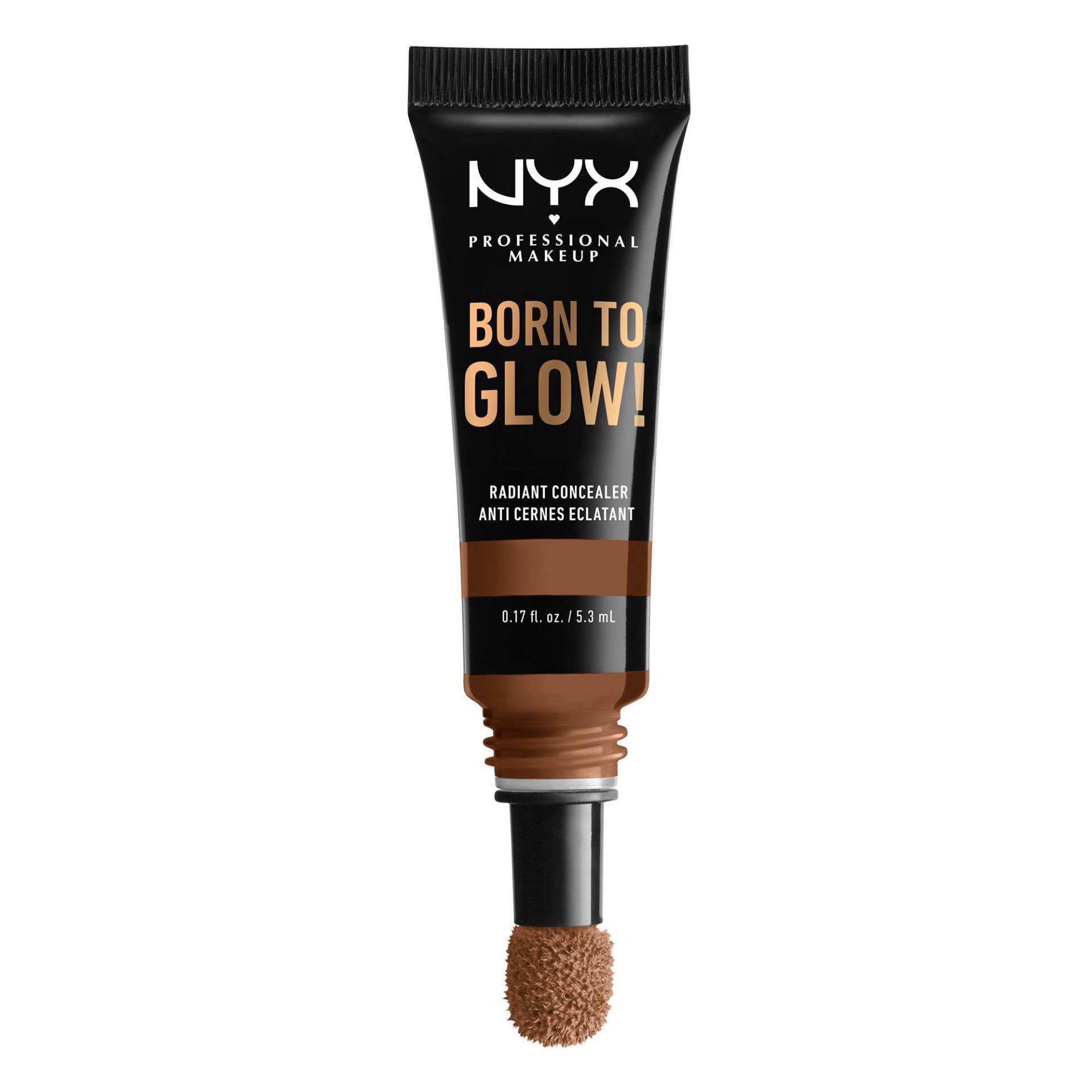 slide 1 of 4, NYX Professional Makeup Born To Glow Radiant Concealer - 17 Cappuccino - 0.17 fl oz, 0.422 oz