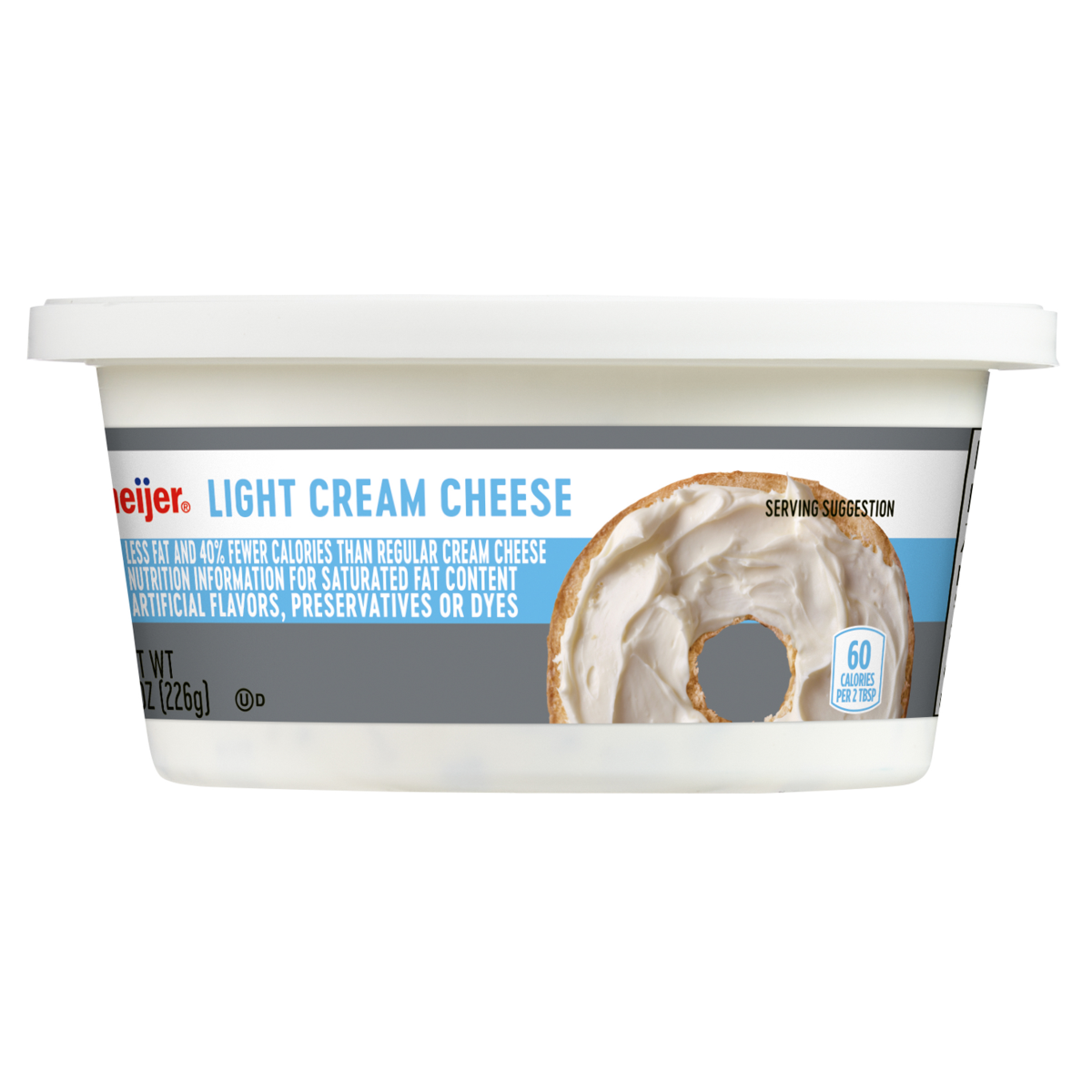 slide 1 of 3, Meijer Light Cream Cheese Spread, 8 oz