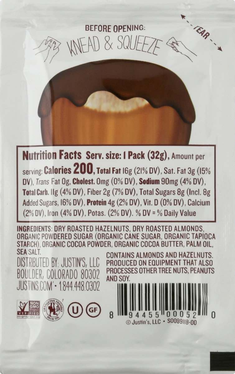 slide 10 of 13, Justin's Chocolate Hazelnut & Almond Butter 1.15 oz, 1.15 oz