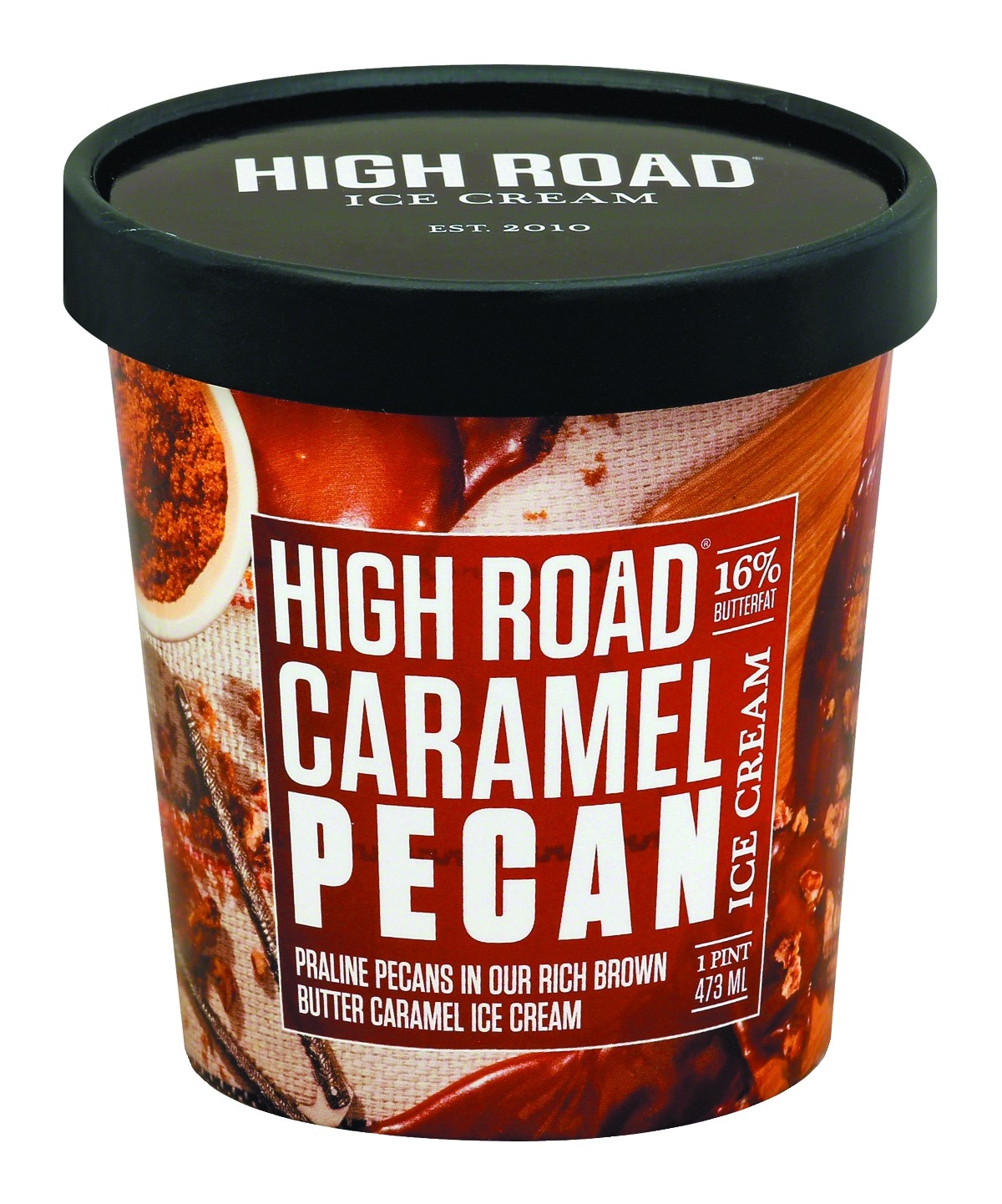 slide 1 of 1, High Road Caramel Pecan Ice Cream, 16 oz