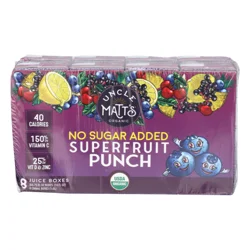 Uncle Matt's Organic No Sugar Added Super Fruit Punch Juice Boxes