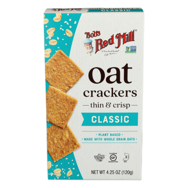 slide 1 of 1, Bobs Red Mill Bobs Red Mill Classic Oat Crackers, 4.25 oz