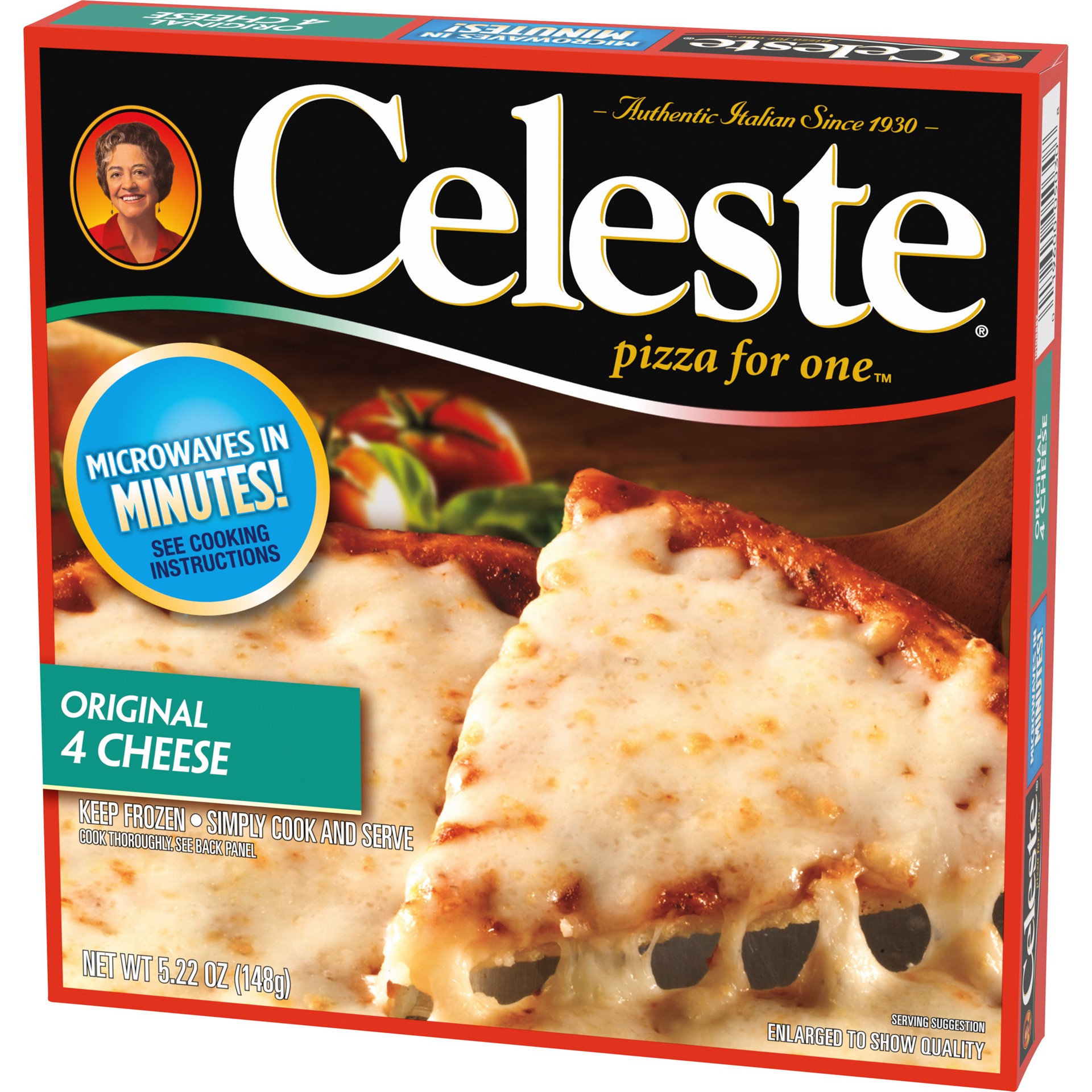 slide 2 of 5, Celeste Original Four Cheese Pizza 5.22 oz, 5.22 oz