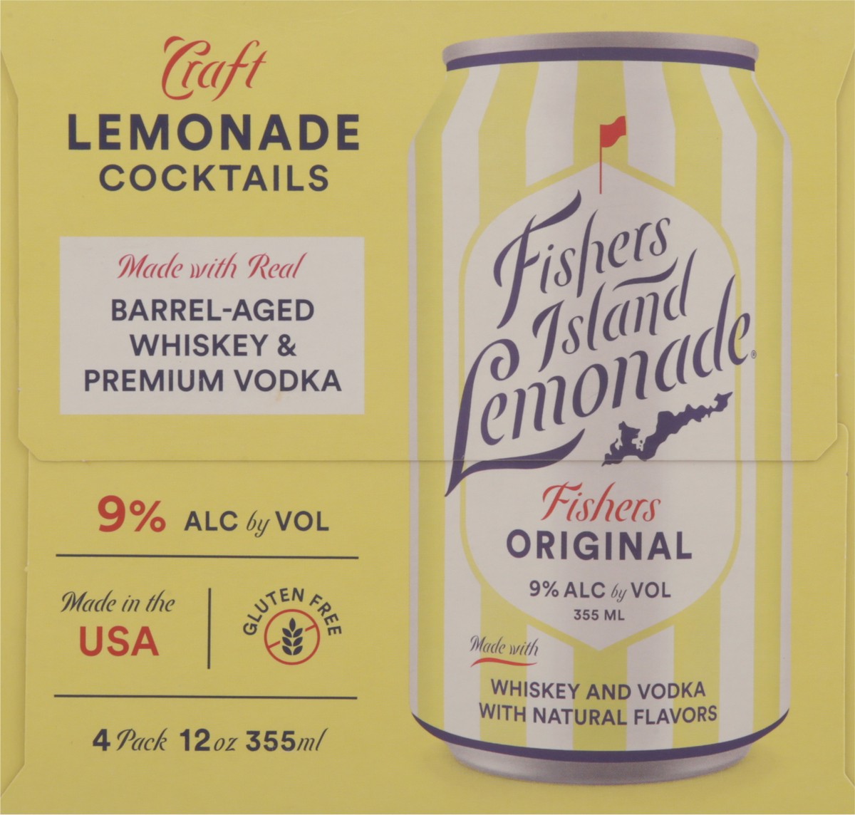 slide 4 of 11, Fishers Island Lemonade Original 4 Pack of 355ml, 355 ml
