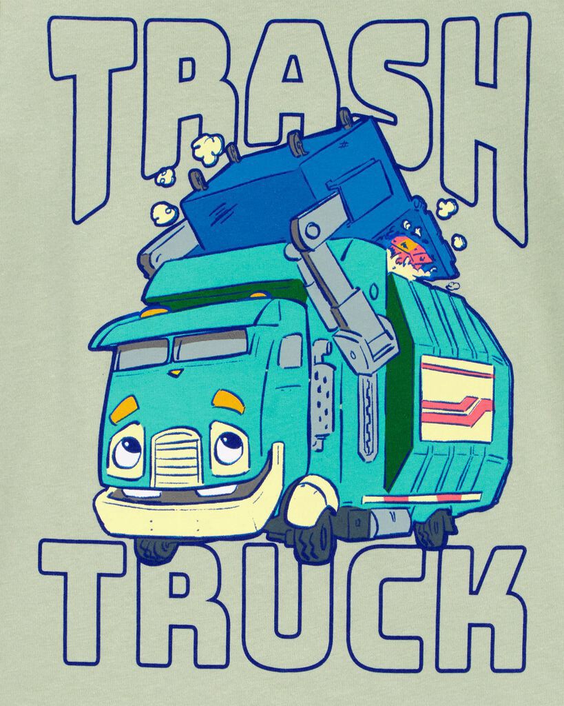 slide 2 of 2, Carter's Carters Toddler Trash Truck Tee Green 2T, 2T