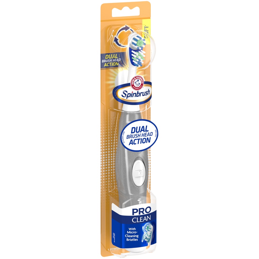 slide 3 of 5, ARM & HAMMER Spinbrush Pro Clean Soft Powered Toothbrush, 1 ct