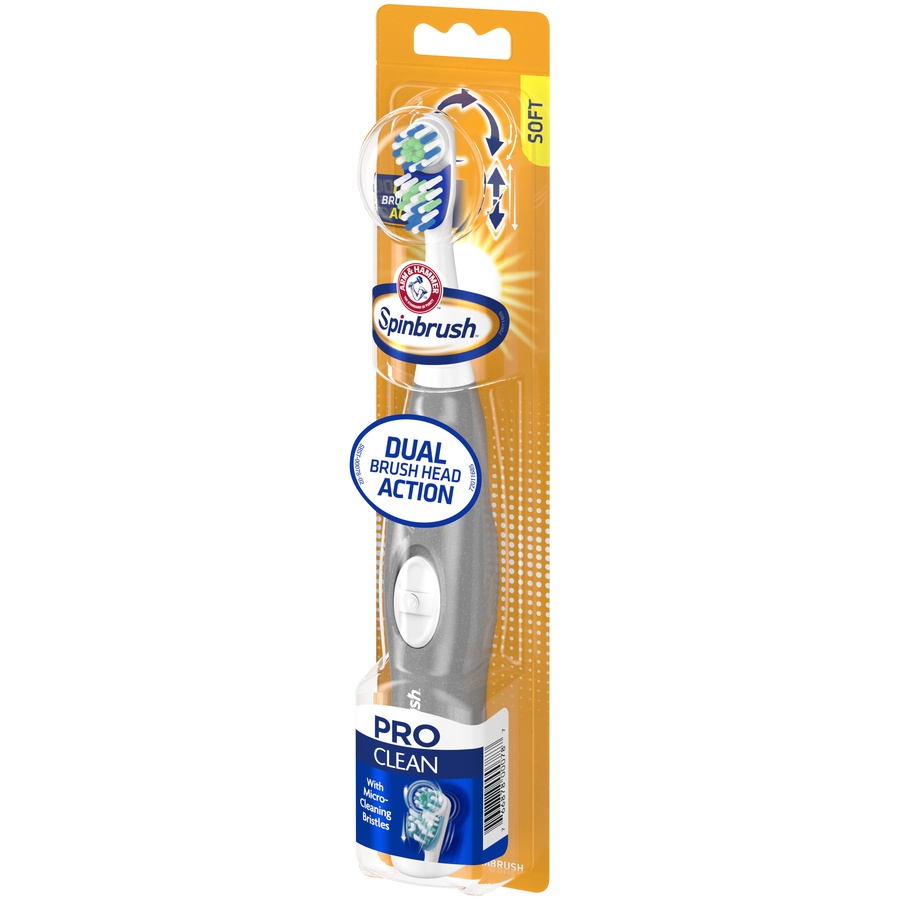 slide 4 of 5, ARM & HAMMER Spinbrush Pro Clean Soft Powered Toothbrush, 1 ct