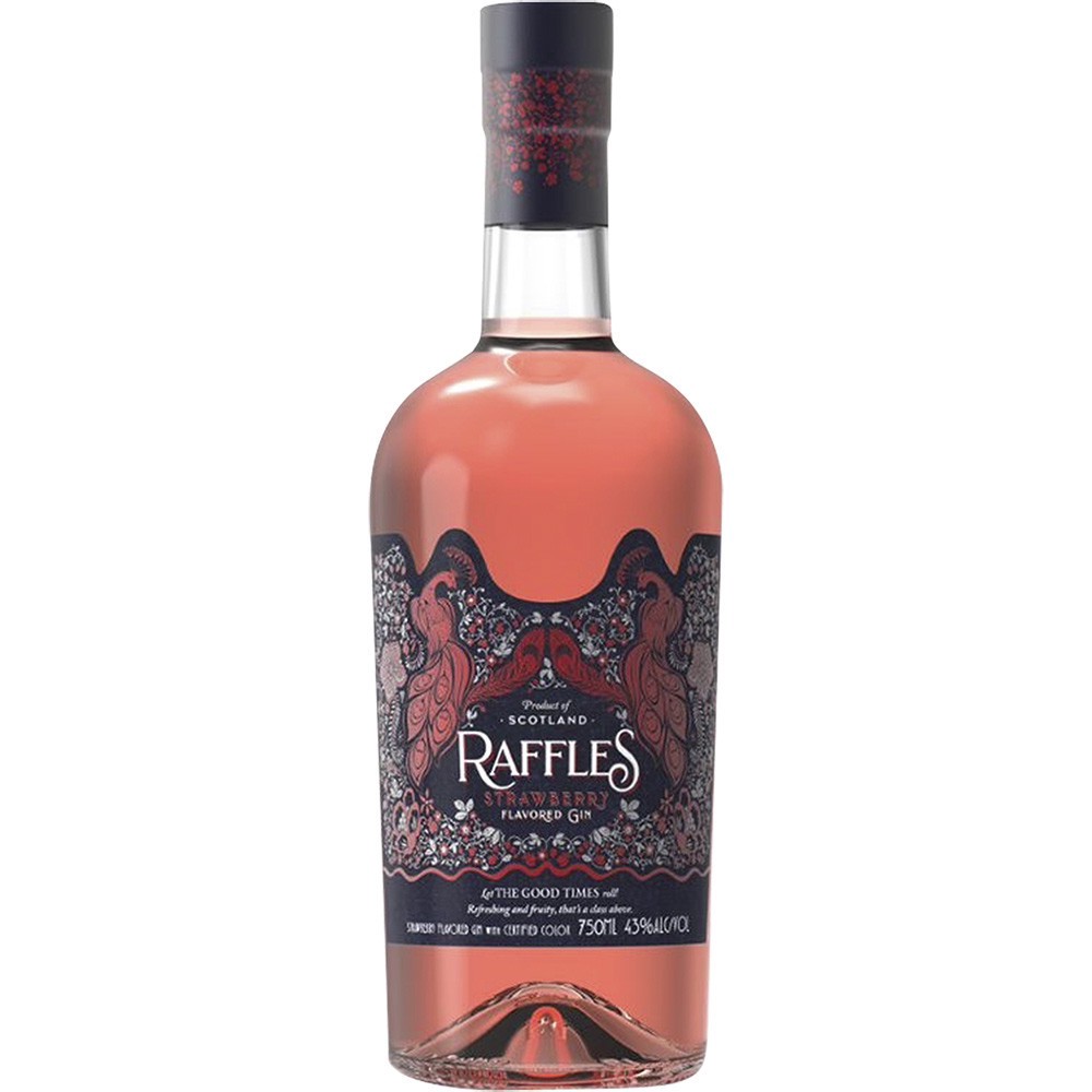 slide 1 of 1, Raffles Strawberry Gin, 750 ml
