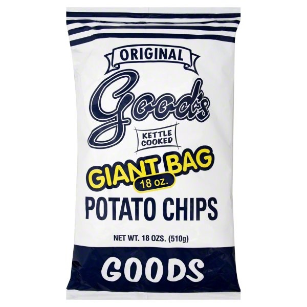 slide 1 of 5, Good's Giant Bag Original Potato Chips, 16 oz