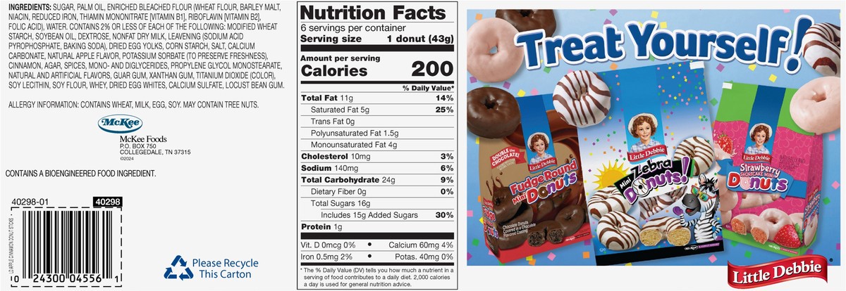 slide 4 of 11, Little Debbie Snack Cakes, Little Debbie Family Pack Apple Cinnamon Donut Sticks, 12.5 oz