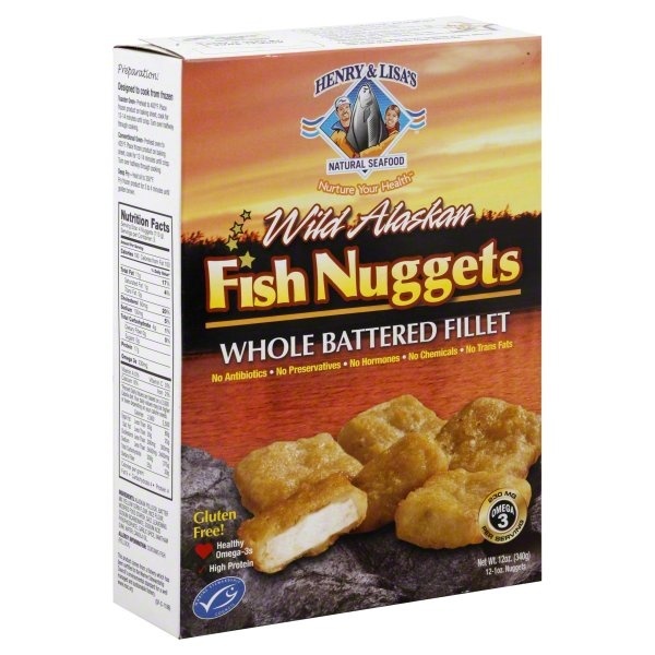 slide 1 of 1, Henry & Lisa's Wild Alaskan Gluten Free Fish Nuggets, 12 oz