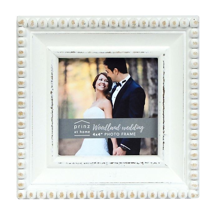 slide 1 of 1, Prinz Woodland Wedding Photo Frame - White, 4 in x 6 in