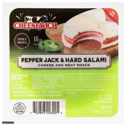 Cheesewich Pepper Jack Cheese And Hard Salami