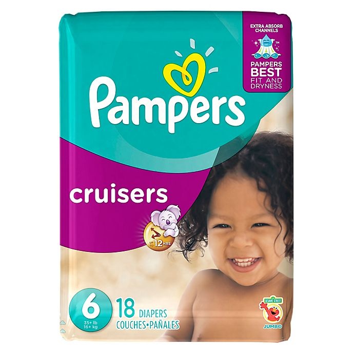 slide 2 of 5, Pampers Cruisers Jumbo Pack Diapers Size 6, 18 ct