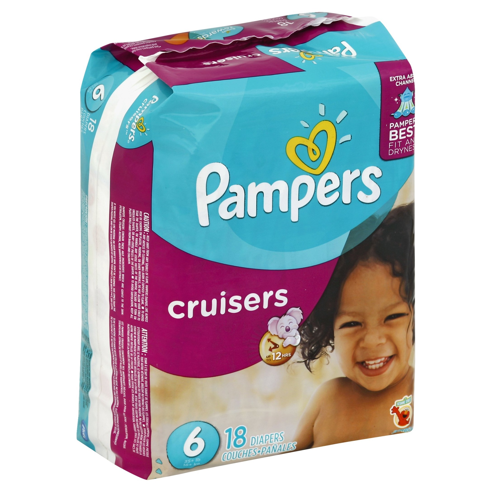 slide 1 of 5, Pampers Cruisers Jumbo Pack Diapers Size 6, 18 ct