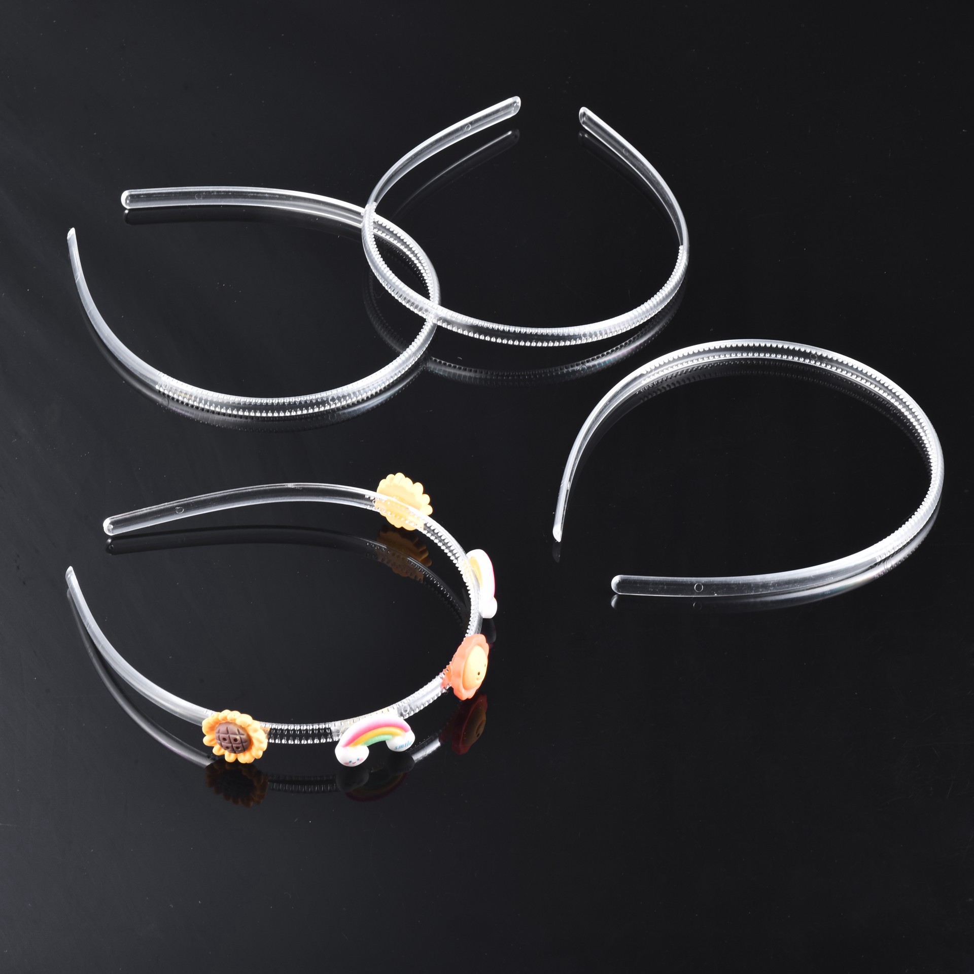 slide 2 of 3, 8mm Clear Plastic Headband Blanks, 4ct. By Bead Landing, 8mm