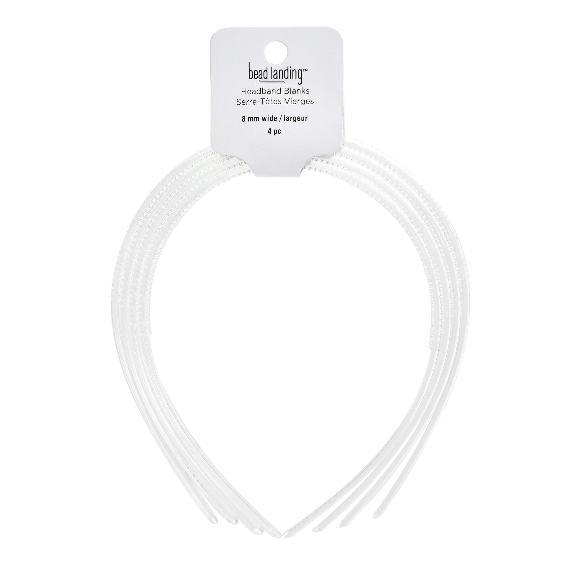 slide 3 of 3, 8mm Clear Plastic Headband Blanks, 4ct. By Bead Landing, 8mm