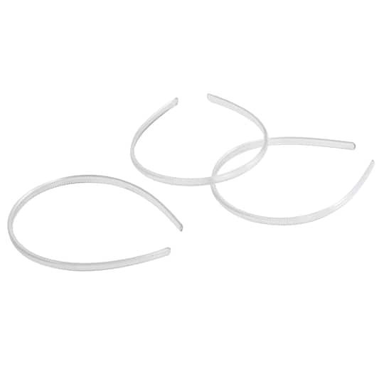 slide 1 of 3, 8mm Clear Plastic Headband Blanks, 4ct. By Bead Landing, 8mm