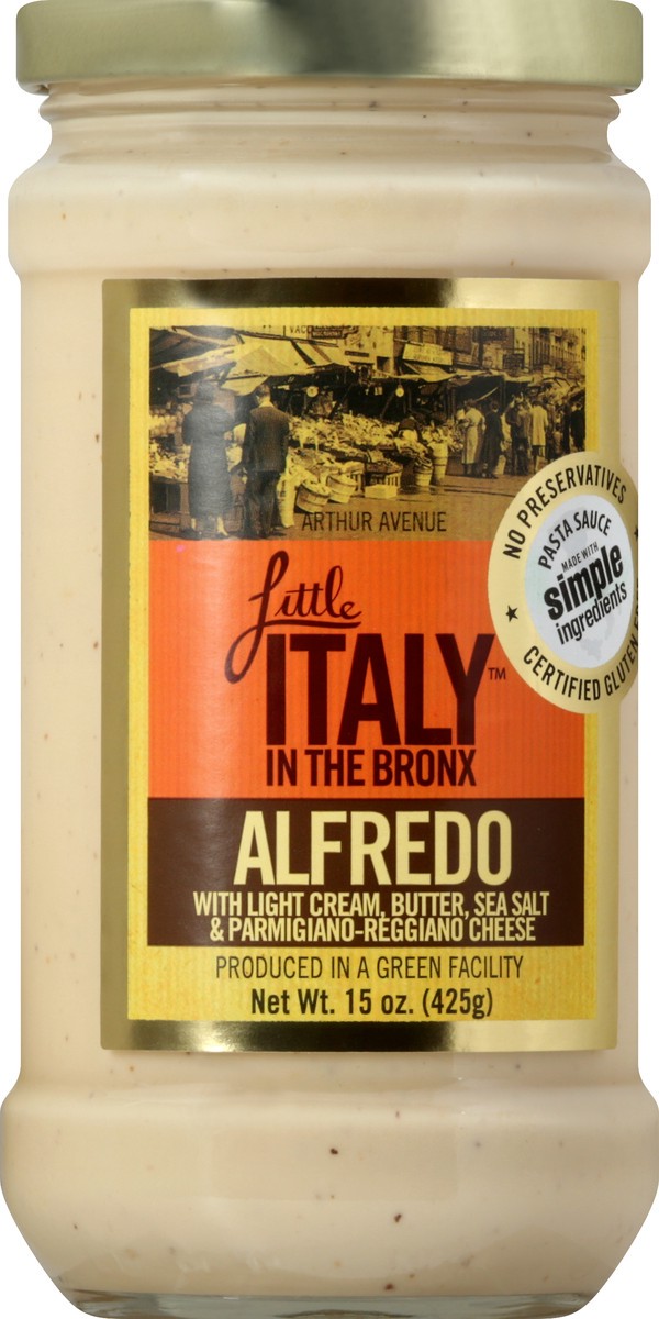 slide 1 of 9, Little Italy in the Bronx The Real Little Italy on Arthur Avenue in the Bronx Pasta Sauce, Alfredo - 15 oz, 15 oz