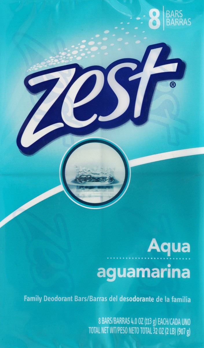 slide 1 of 5, Zest Family Deodorant Bars 8 ea, 8 ct