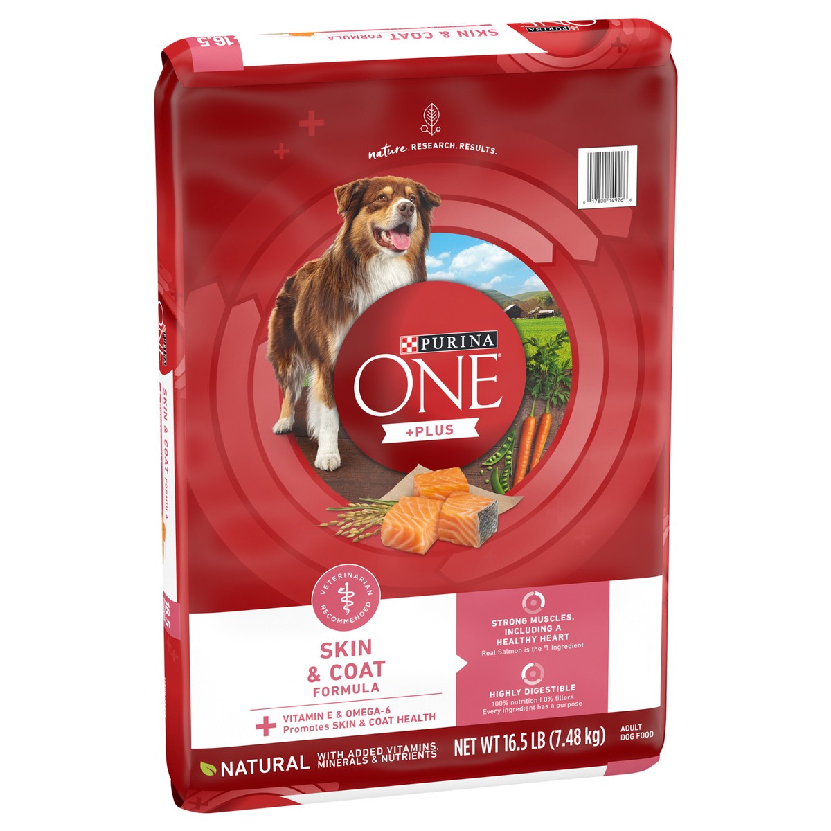 slide 3 of 9, ONE Purina ONE Natural, Sensitive Stomach Dry Dog Food, +Plus Skin & Coat Formula, 16.5 lb