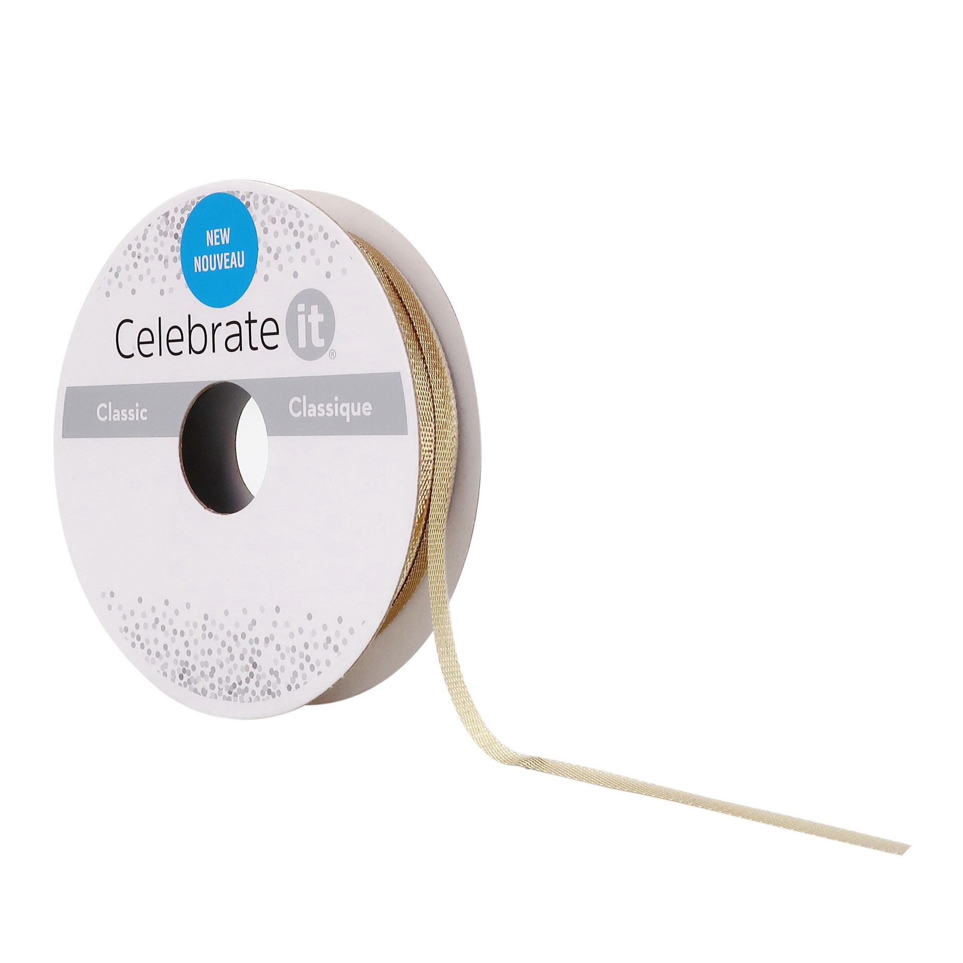 slide 4 of 4, 1/8" X 10yd. Metallic Lame Ribbon By Celebrate It, 1/8 in x 10 yd