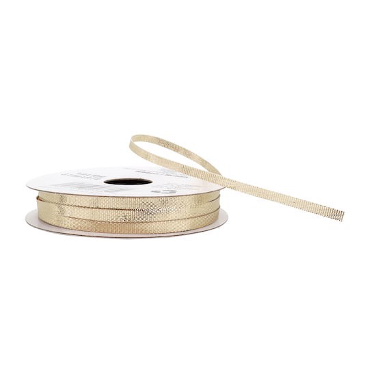 slide 1 of 4, 1/8" X 10yd. Metallic Lame Ribbon By Celebrate It, 1/8 in x 10 yd