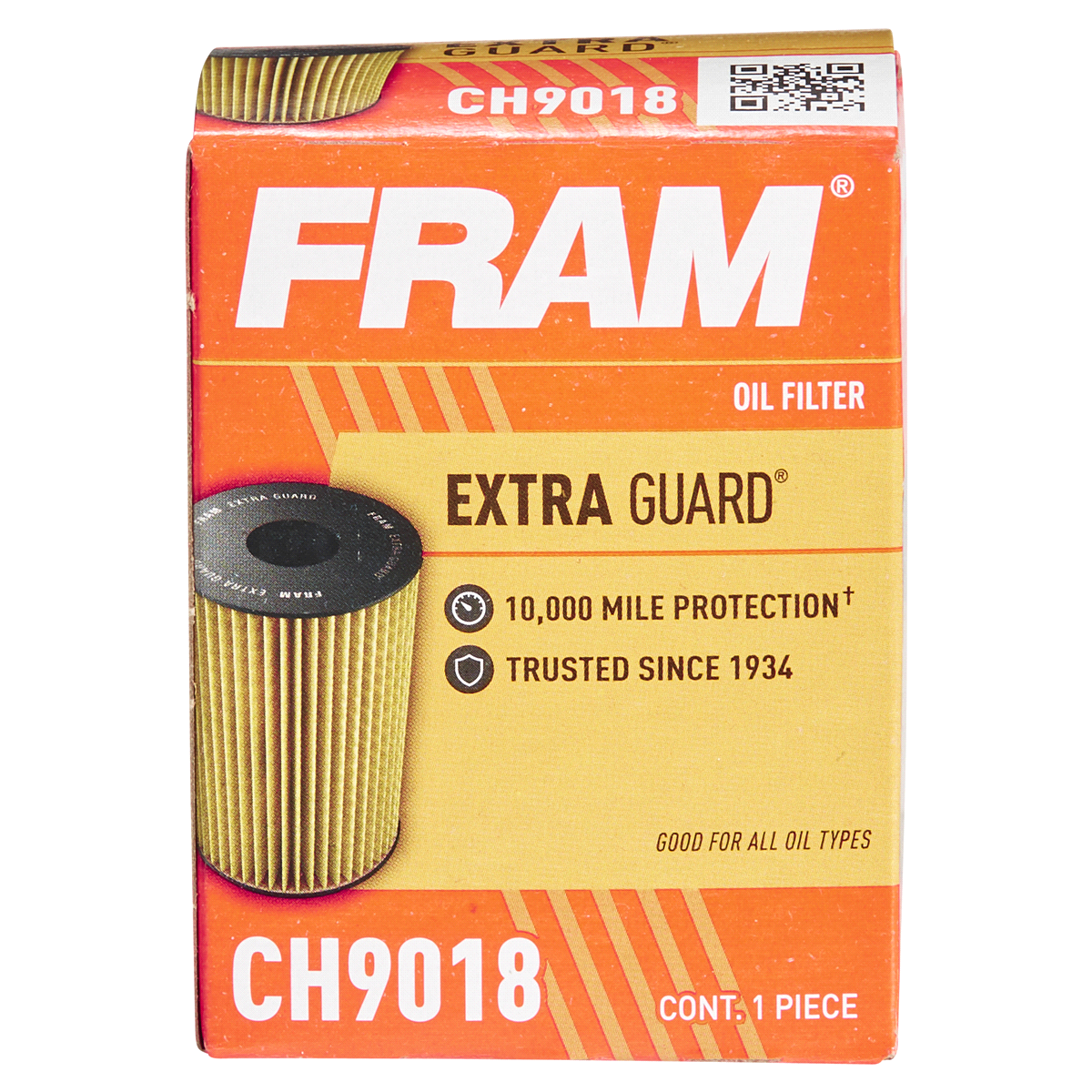 slide 1 of 29, Fram Extra Guard Oil Filter CH9018, 1 ct