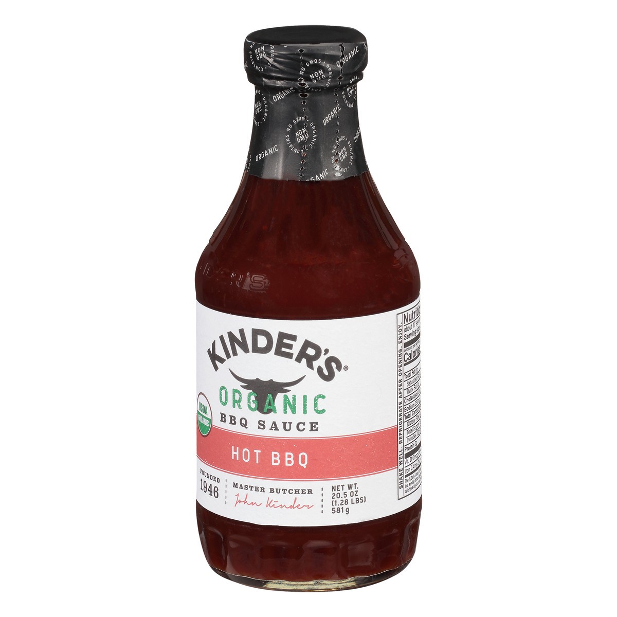 slide 3 of 9, Kinder's Organic Hot BBQ BBQ Sauce 20.5 oz, 20.5 oz