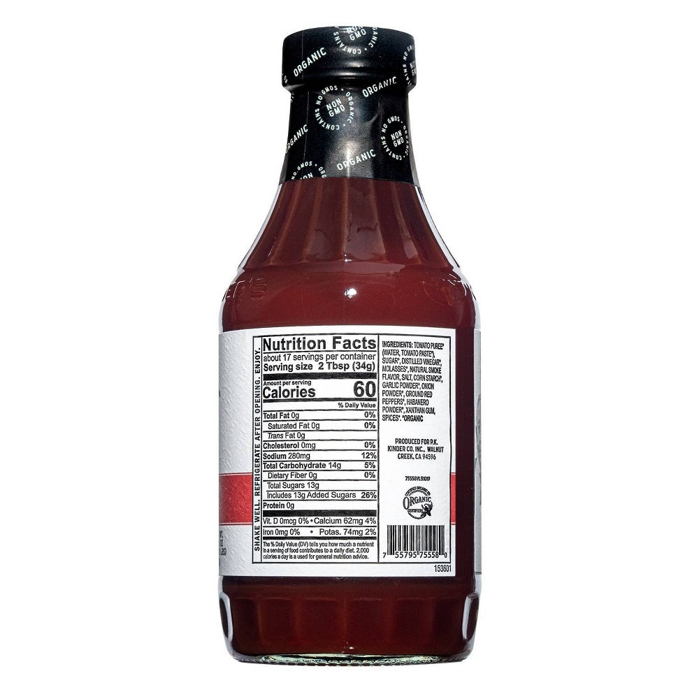 Kinder's Organic Hot BBQ Sauce 20.5 oz | Shipt