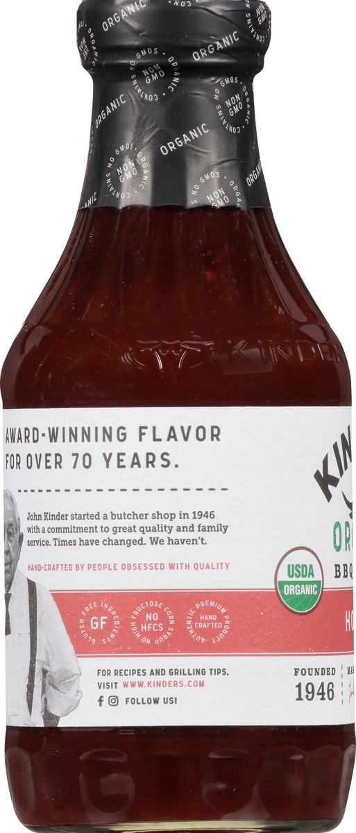 slide 8 of 9, Kinder's Organic Hot BBQ BBQ Sauce 20.5 oz, 20.5 oz