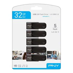 PNY 32GB USB 2.0 Flash Drive, 5 pk