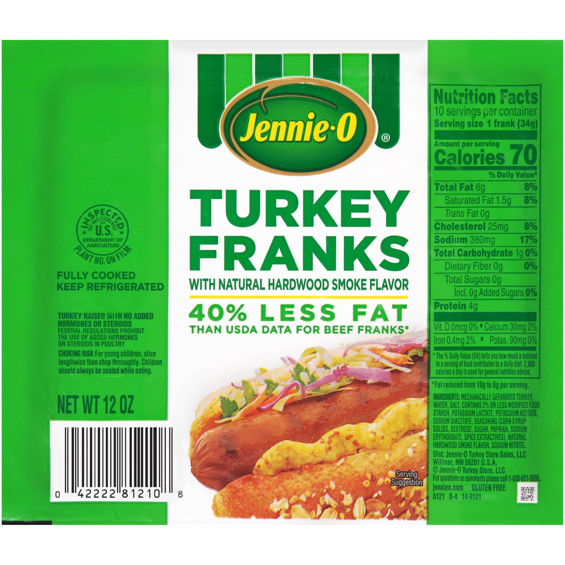slide 1 of 6, Jennie-O Turkey Franks, 12 oz