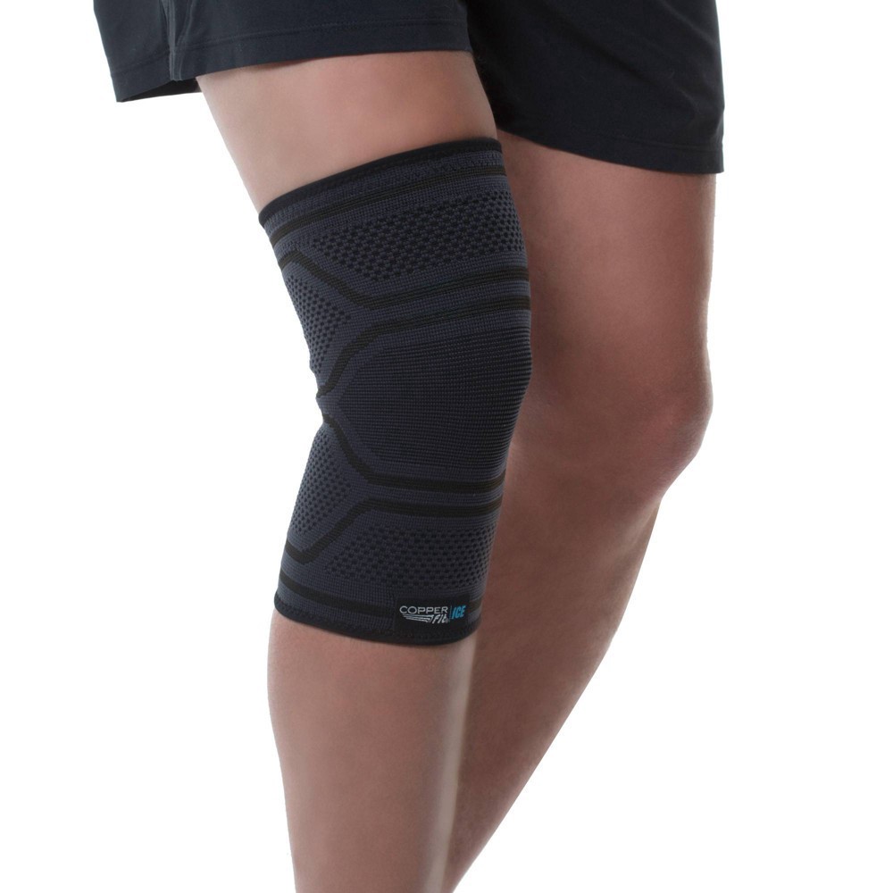 slide 5 of 6, Copper Fit Ice Unisex Relief + Recovery Strong Compression L/XL Knee Sleeve 1 Each, 1 ct