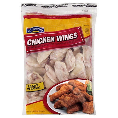 slide 1 of 1, Hill Country Fare Chicken Wings Frozen, 48 oz
